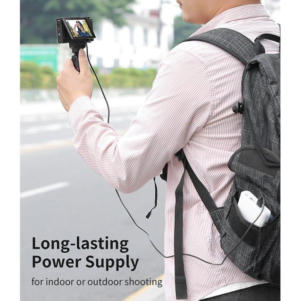 NP-BX1 Dummy-batteri med USB-A-adapter DC-koppling ZV-1 RX100 M7 M6 M5 RX1R HX50 HX90 HX300 HX400 C db black