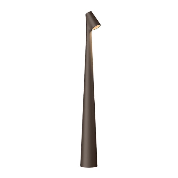 Elegant Slim Conical Stem Table  Portable Dimmable Led Sculpting Light Dec Dd. DB Black