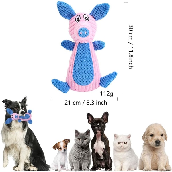 Pig Pehmeät koiralelut pienille ja keskikokoisille koirille Squeaky Dog Toys Pehmo