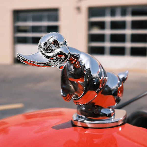 Arg Anka Huvprydnad, Harts Bil Emblem Konvoj Huvprydnader För Lastbilar Dekor För Insidan Eller Utsidan Av Bilen, 18 cm [db] Silver