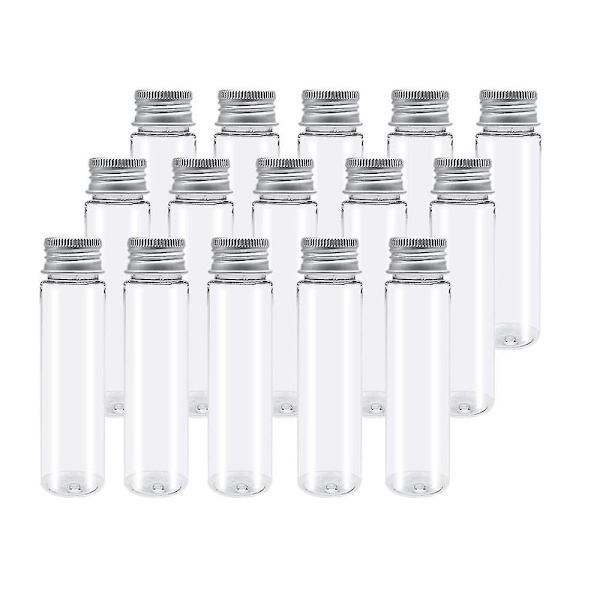 15 st 110 ml Plastprovrör, klara platta provrör, plastprovrör med skruvlock för bönor, [DB]