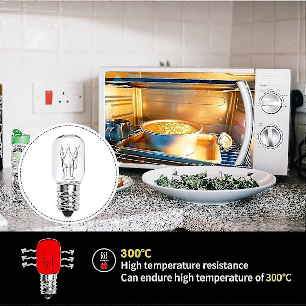 10-pack 25W SES E14 Små Edison-skruv Pygmé Glödlampor, Dimbara T22 Klar Glödlampa Ugnlampa Himalayansaltlampa db