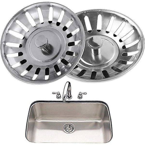 2 stk. Silkurv for vask, kjøkkenvask sil, baderomsvask siler diameter 80mm [Db]