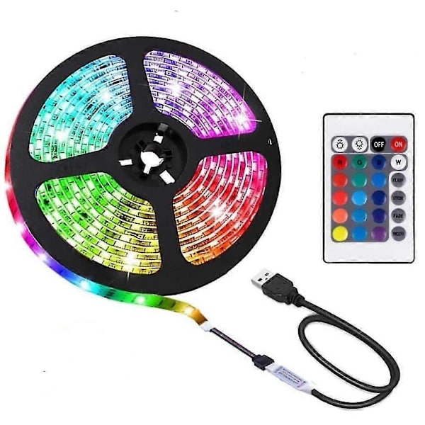 LED-ljusremsor 2M USB Flexibla Tiktok-lampor TV-bakgrundsbelysning 60LED 10mm Vattentäta Flerfärgade TV-bakgrundsbelysning {Db}