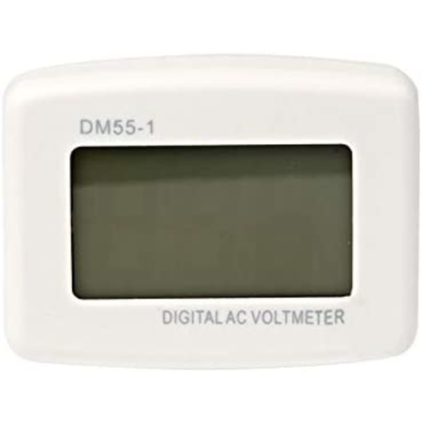 220V Blå Baggrundsbelyst Digital LCD Voltmeter Panel Spændingstester EU Stik DM55-1 AC 80-300V