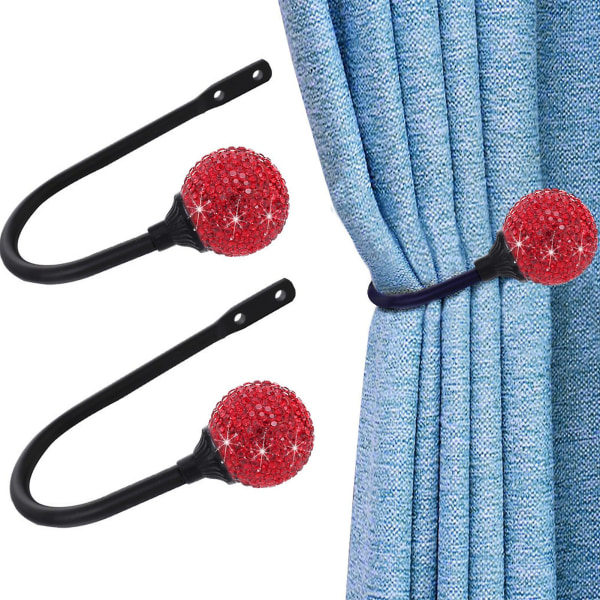1 par multifunktionelle rhinstenbold bling loop holder hjem gardin holdback gardin tieback Blue