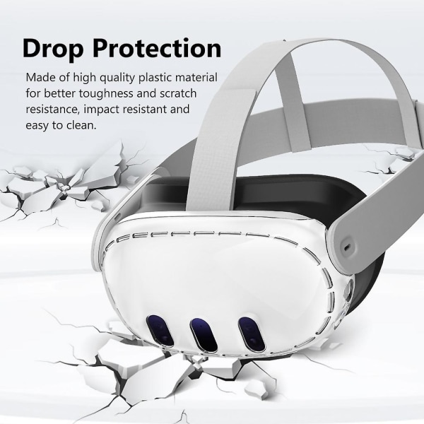 Anti-ridse Vr Protection Skin Silikone Cover Cover til Meta Quest 3 Vr Headset Shell Cap Tilbehør Beskyttende