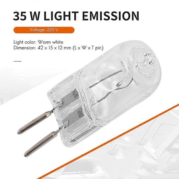 4 220V 35W G5, 3-polet strømforsyning dobbelt halogenpære varm hvid [DB] Warm white