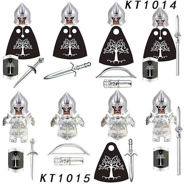 Nye middelalderlige dværg orke troldmand hobbited figurer tilbehør modelbyggeklodser lotr mursten legetøj til børns gaver Db Set 10