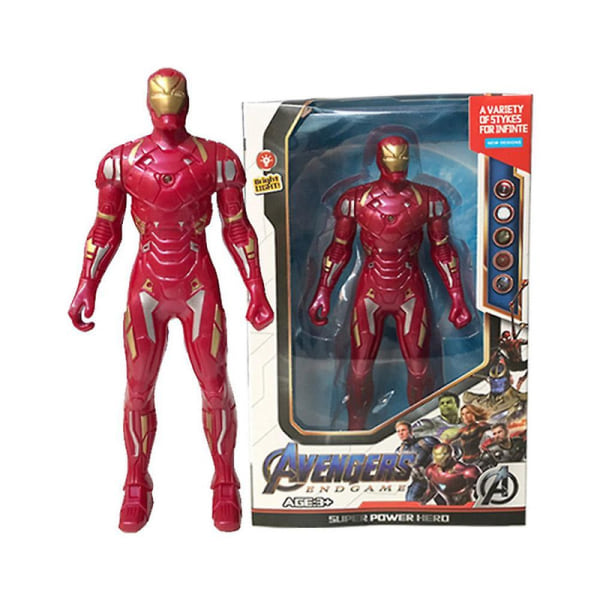 Plastikfigurer Modell Ironman Man Superhelt Glow Figur Leke Gaver Til Gutter Db A