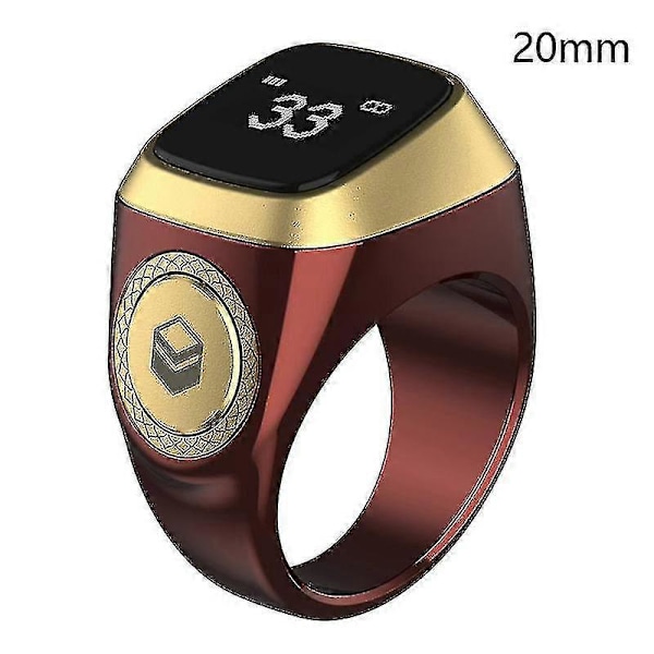 Smart Tasbih Räknarring För Muslimer Zikr Digital Tasbeeh 5 Bönestunder [DB] Coffee