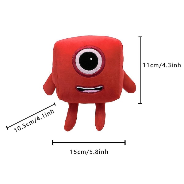 Numberblocks Plyschleksak Pedagogisk Mjuk Stoppade Nummerblockdockor Presenter [DB] 1