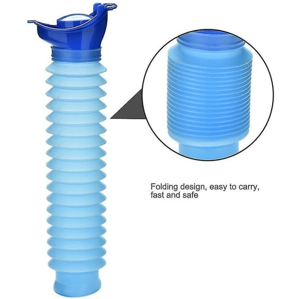 Nødsituasjon Gjenbrukbar Urinal Bærbar Krympbar Personlig Mobil Toalett Potte Tisseflaske For Barn Voksen Camping Bil Reise (750 Ml)
