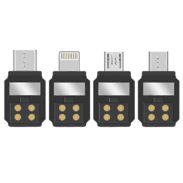 Smarttelefonadapter for DJI Pocket 2 Osmo Pocket iOS Lightning Micro USB-C Android Positiv Standard Revers Data Gimbal Deler [db] Black