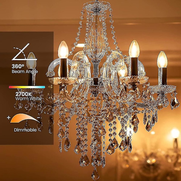 10 Pak B15d Halogenpærer, Dæmpbar 42w C35 Halogen Lyspære 42w B15d Eco Halogenpærer B15d Lyspærer Lille Bajonet [Db]