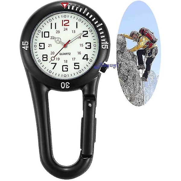 Clip On Karabiner Fob Klocka Quartz Rörelse Utomhus Fickur För Läkare Sjuksköterskor Paramedics {DB}