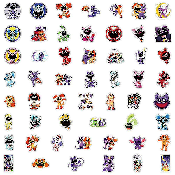 50 stk Smilende Critters Poppy Playtime Klistremerker for Skrapbok Laptop Koffert Skateboard Konvolutt Dekorasjon[HhhhS] {DB}