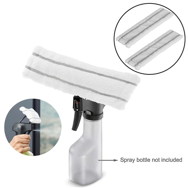 2 st mikrofibermoppdukar fönsterputsningsmaskin ersättning för Karcher Wv1 Db White - Grey