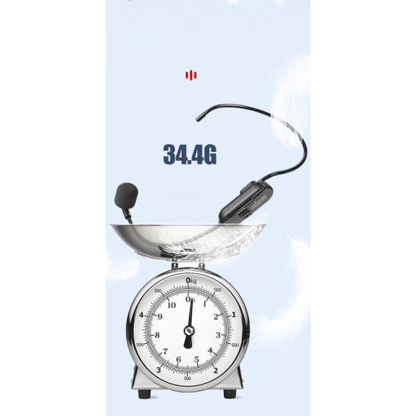 Trådløst headset-mikrofon, 2,4 g vanntett svettebestandig trådløst mikrofonsystem for treningsinstruktør, spinning {DB