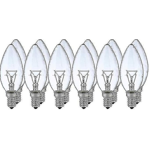12x 40w E14 Ljuskälla Klar Vit Klassisk Glödlampa [DB]