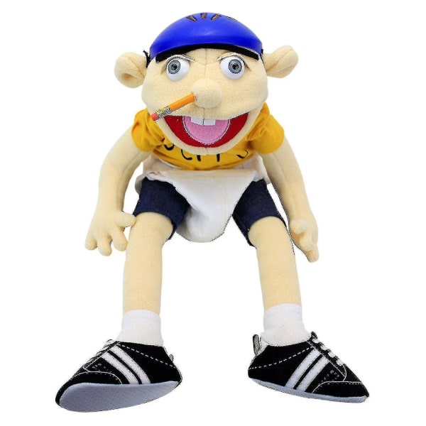 Jeffy plyschleksak 60 cm Jeffy hatt handdocka spel plyschdocka presenter actionfigur [DB]