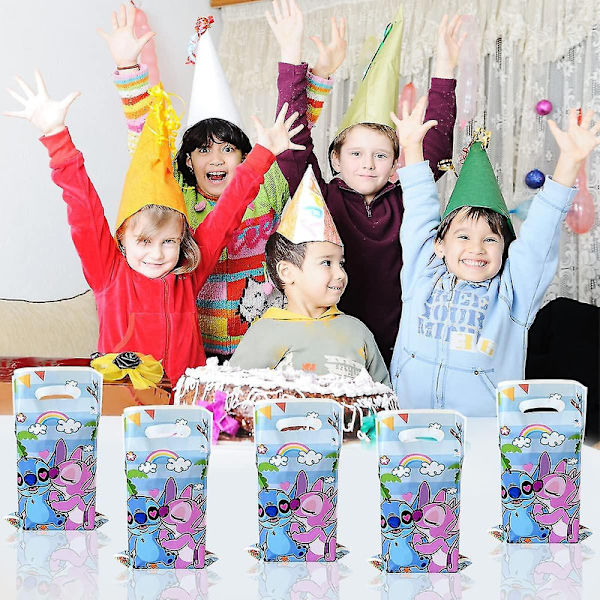 30 st Party Presentpåsar för Lilo & Stitch, Stitch Födelsedagsfest Dekoration Tillbehör, Stitch Fest Karamellpåse db