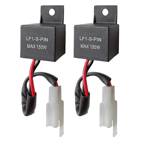 2st 12V 2-pin LED Blinkrelä LF1-S-PIN för Bilar och Motorcyklar, 0.1W-150W Blinkrelä, Blinkrelä [DB]