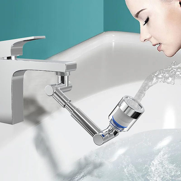 Kran Mekanisk Arm Bubbler Universal Kranforlenger Sprutsikker Roterende Dyse Mekanisk Forlenger