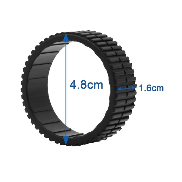2 stk. Non-Wheel-dekk for Braava 380 380T 320 Mint5200 Robot Vacuum Cleaner Reservedeler [DB] Black