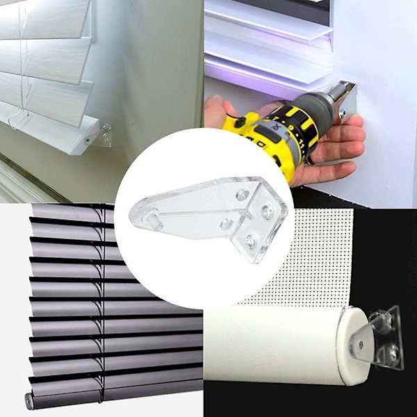 12 stk. Hold Down-beslag til 1\" Mini Blinds Bundskinne Hold Clips Klar Pc På Faux Wood Blinds, Persienner Og M {DB}