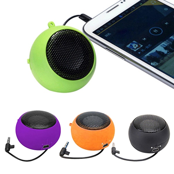 3,5 mm Mini Bärbar Hamburgerhögtalare för Mobiltelefon Surfplatta PC Fg {db} Orange