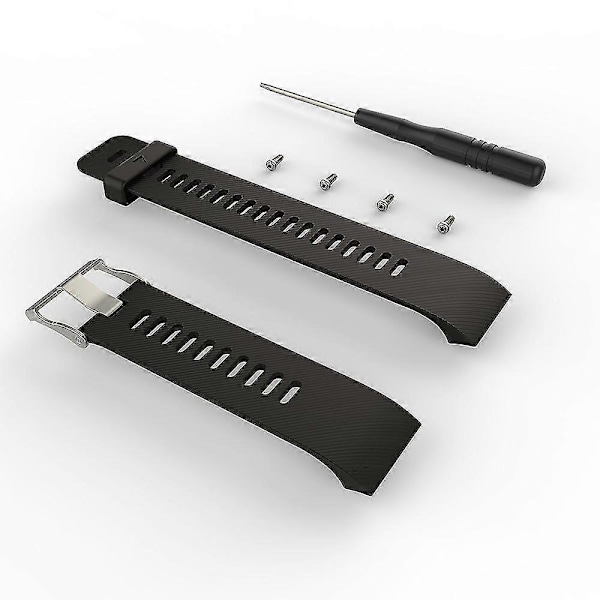 För Garmin Forerunner 30 / 35 Silikon Armband [db] Black