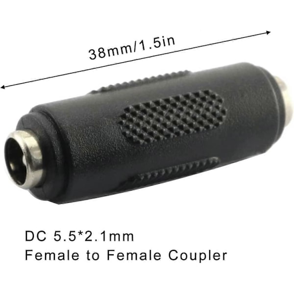 3 st DC 5,5x2,1 mm Honkontakt till Honkontakt Strömkontakt, Honkontakt till Honkontakt Koppling Adapter för CCTV db