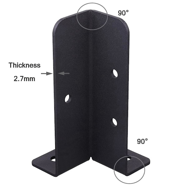 4 stk. Justerbare terrasse stolpeanker base beslag, Heavy Duty træ hegn stolpe base beslag kit til Pe