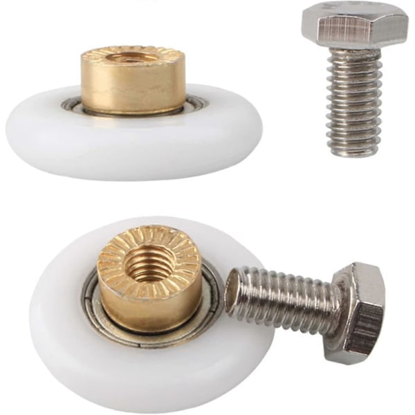 Duschdörrulle, Rulle Caster Hjul För Duschdörr Glidande Rullar Dörrulle Ersättningshjul 4st (20mm) db