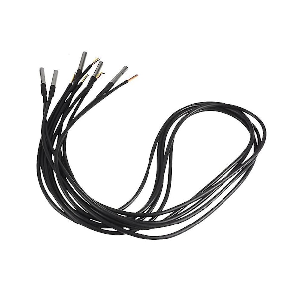 10 st vattentäta Ds18b20 temperatursensorer, digital temperatur termisk kabeltemperatur (-55- +