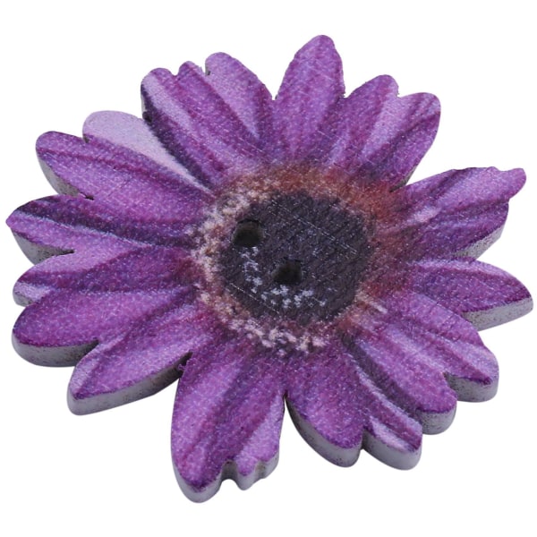 50 st 25 mm Daisy Flower Trä 2-hålsknappar för konsthantverk Scrapbooking
