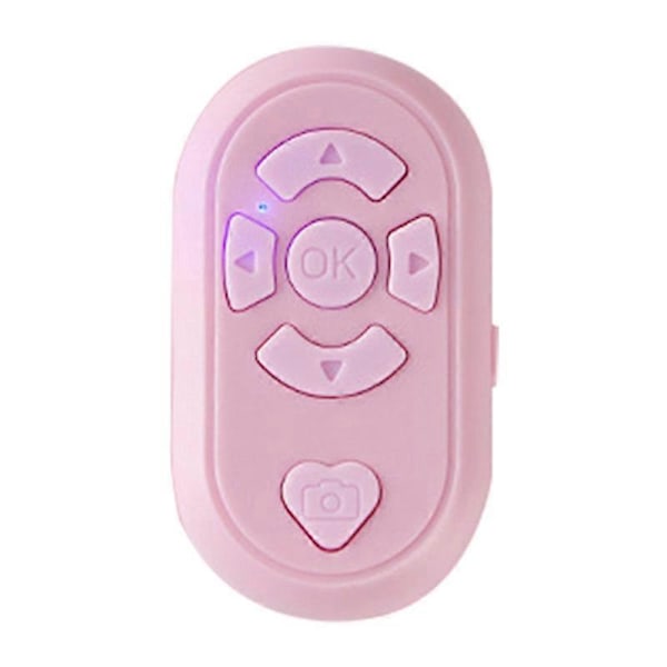 Bluetooth-kompatibel Fjernbetjening Multifunktionel Lav Latens Genopladelig Trådløs Kamera Selfie Kort Video Controller til Telefon [db] Pink