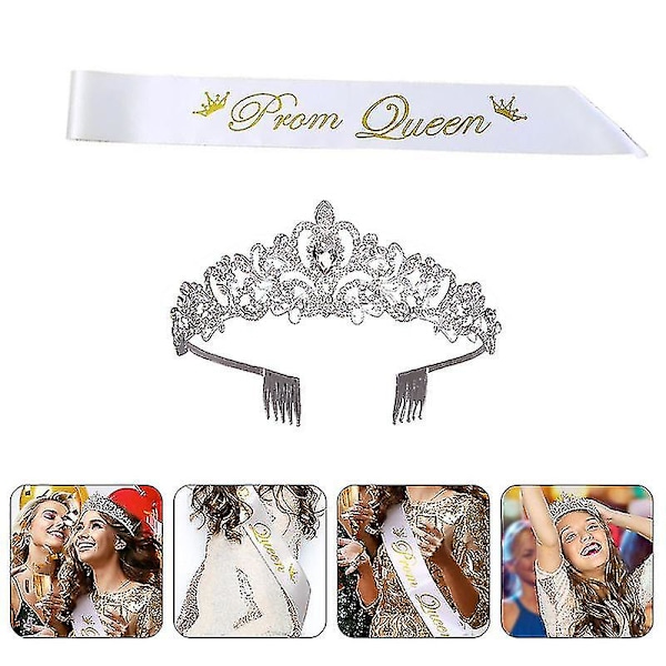 1 sett Krone og Prom Queen Sash {DB}