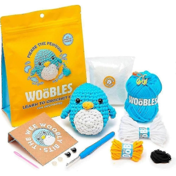 Virkkaussetti Aloittelijoille DIY Virkattu Pehmolelusetti Aloittelijan Virkkaussetti [db] penguin