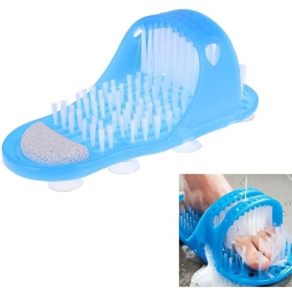 Fotmassageborste Duschsandal, Exfolierande Duschfotrengöringsborste, Plastbadsko Fot[DB]