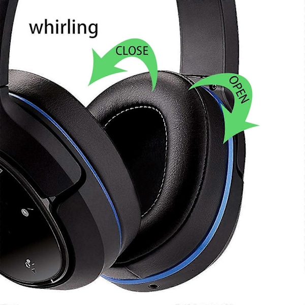 Lærøreputer for Turtle Beach Elite 800 Hodetelefonøreputer Erstatninger [DB]