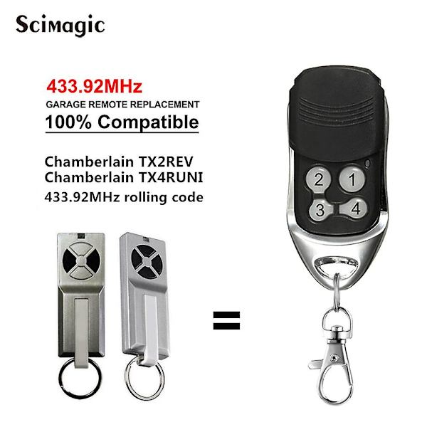 Kamberlain Tx2rev Chamberlain Liftmaster Tx4runi Kompatibel Garasjeportfjernkontroll 433mhz Topp Kvalitet