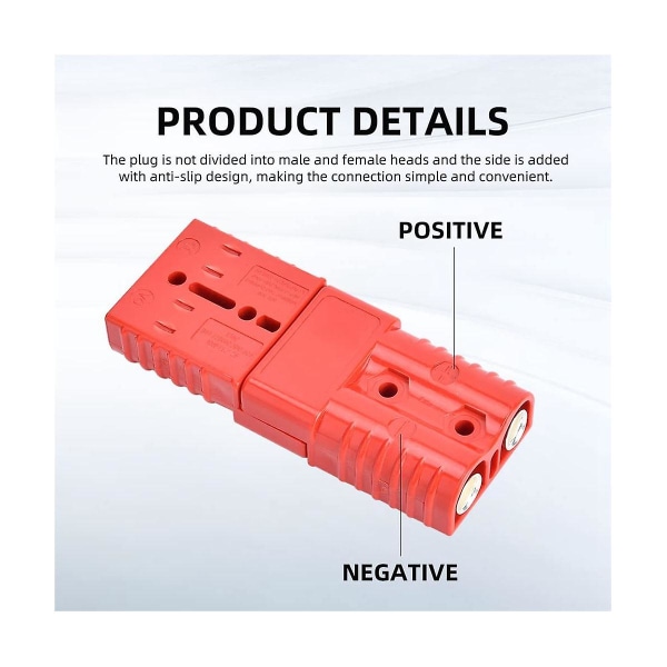 4 stk 2-4 Gauge kontaktplugg 175a 12-36v Batteri hurtigkobling rød Batteri hurtigkobling ledningsnett pluggsett