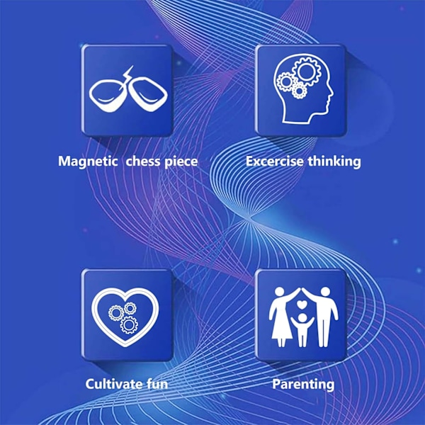 Magnetiskt Schackspel - Magnetiskt Brädspel - Roligt Magnetiskt Brädspel - Pusselstrategispel - Julgåva till Barn Db