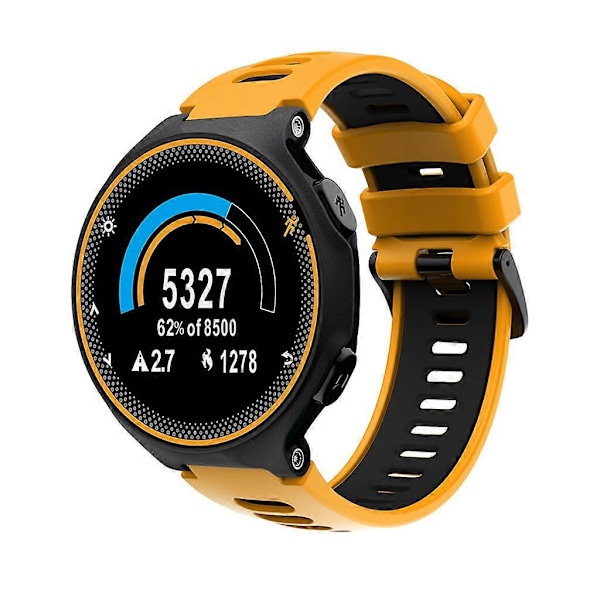 Udskiftningsrem i silikone med stålspænde til Garmin - Forerunner 735xt/220/230/235 [DB] 1