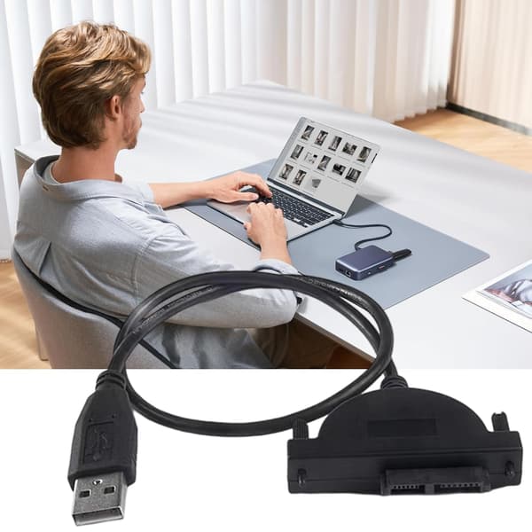 Harddiskabel, bærbar drevkabel USB-konverter, voksne studerende dataoverførselsværktøj computerbrug til sovesal, forretning, rejser, møde[DB]