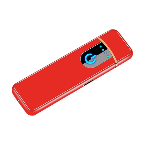 Elektrisk USB-laddning Uppladdningsbar Flamfri Tändare Skärminduktion-DF [DB] Red