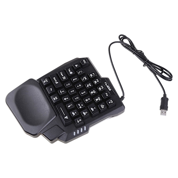 USB Kablet Gaming Énhånds Tastatur RGB Baggrundsbelyst Lysende Tastatur [DB]