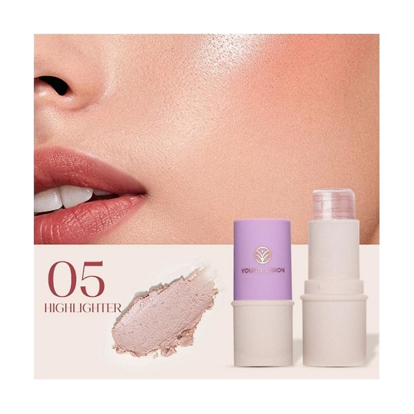 6st Multifunktionell Makeup Stick Highlight Shadow Facial Repair Rouge Powder Blush Stick